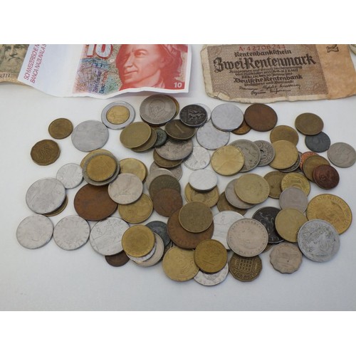 286 - SELECTION OF VINTAGE ALL WORLD COINS AND NOTES