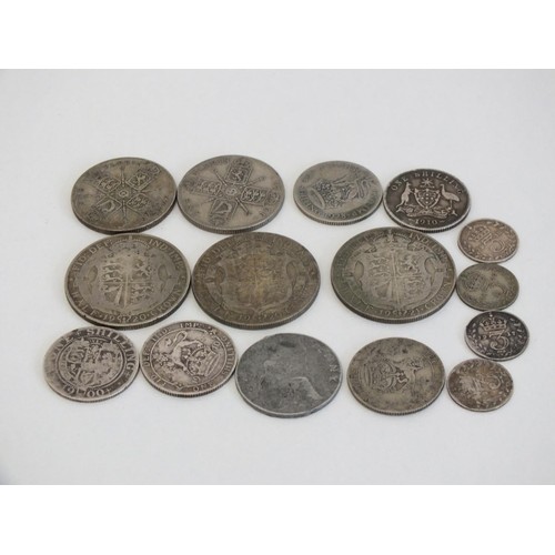 355 - BAG OF OLD SILVER COINS