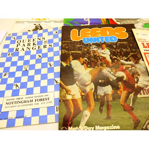 72 - OVER 100+ FOOTBALL PROGRAMMES 1950'S ONWARDS, ASTON VILLA, LEEDS UNITED ETC