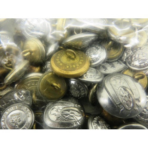 279 - 2kg APPROXIMATELY OF UNIFORM BUTTONS, MILITARY, FIRE BRIGADES, POLICE ETC