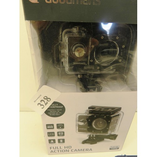 328 - BOX OF ASSORTED CAMERAS