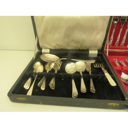 233 - FIVE VINTAGE CUTLERY SETS