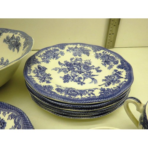 235 - ENOCH WEDGEWOOD TEA SERVICE BLUE FLOWER PATTERN