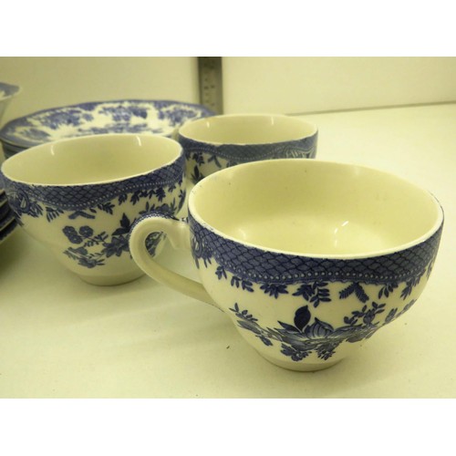 235 - ENOCH WEDGEWOOD TEA SERVICE BLUE FLOWER PATTERN