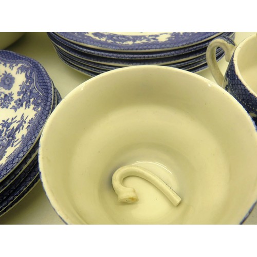 235 - ENOCH WEDGEWOOD TEA SERVICE BLUE FLOWER PATTERN