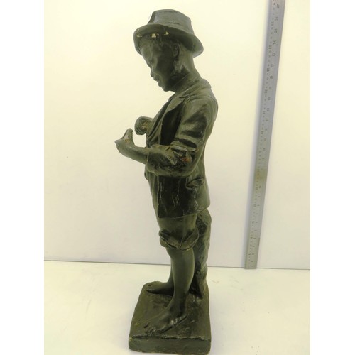 11 - VINTAGE FIGURE OF A MATCHSTICK SELLER APPROX HEIGHT 26