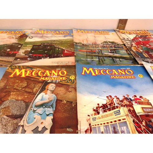 301 - OVER 60 MECCANO MAGAZINES- EARLY 1930'S TO 1970'S PLUS SOME FURTHER MECCANO LITERATURE ETC