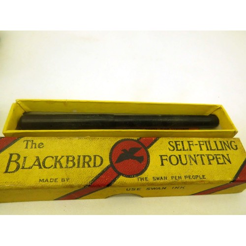 311 - THE SWAN FOUNTAIN PEN BLACKBIRD SELF FILING FOUTAIN PEN