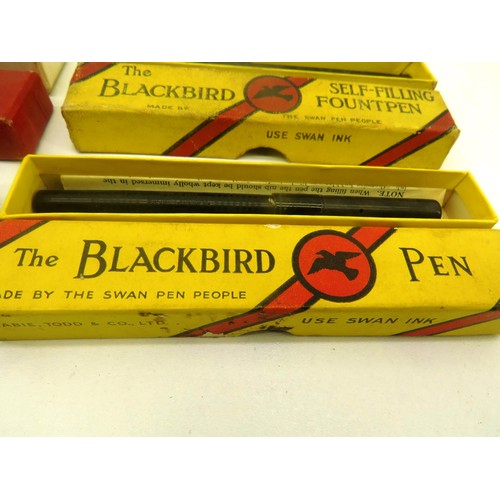 311 - THE SWAN FOUNTAIN PEN BLACKBIRD SELF FILING FOUTAIN PEN