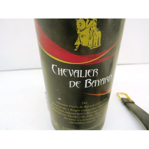 312 - CHEVALIER DE BAYARD BOTTLE INCLUDING WINE OPENING KIT, SELECTION OF FIVE SPORT WATCHES