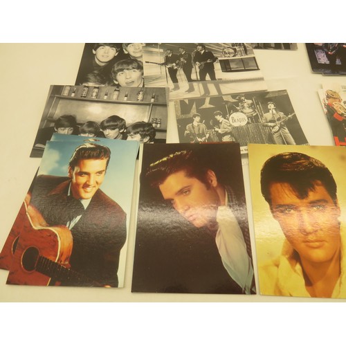 333 - BEATLES A+BC BUBBLEGUM CARDS (17) TOGETHER WITH BEATLES AND ELVIS POSTCARDS