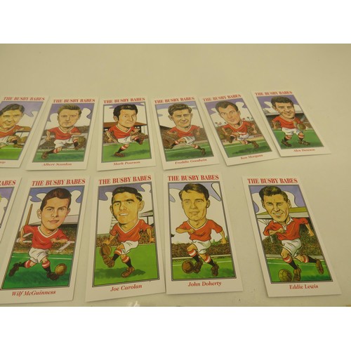 334 - SIX SETS OF MANCHESTER UNITED COLLECTORS CARDS BUSBY BABES, GEORGE BEST, UNITED 1968 ETC