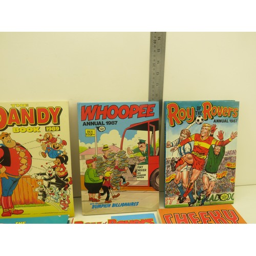 358 - 30 x VINTAGE CARTOON ANNUALS BEANO, DANDY ETC, MILLERS COLLECTORS GUIDE BOOKS PLUS OTHER BOOKS