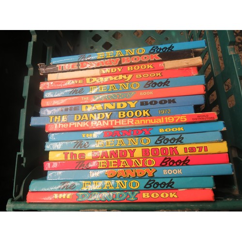 358 - 30 x VINTAGE CARTOON ANNUALS BEANO, DANDY ETC, MILLERS COLLECTORS GUIDE BOOKS PLUS OTHER BOOKS