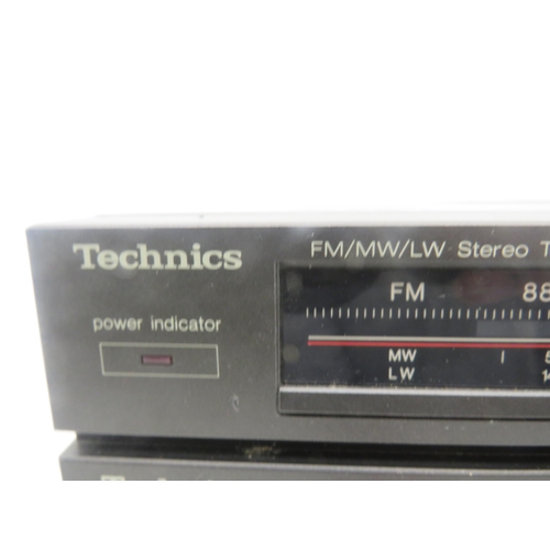 364 - 3 x TECHNICS SEPERATES TWIN CASSETTE - CD- AMP