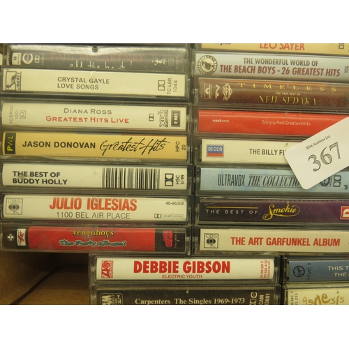 367 - BOX OF CASSETTE ALBUMS VARIOUS ARTISTS