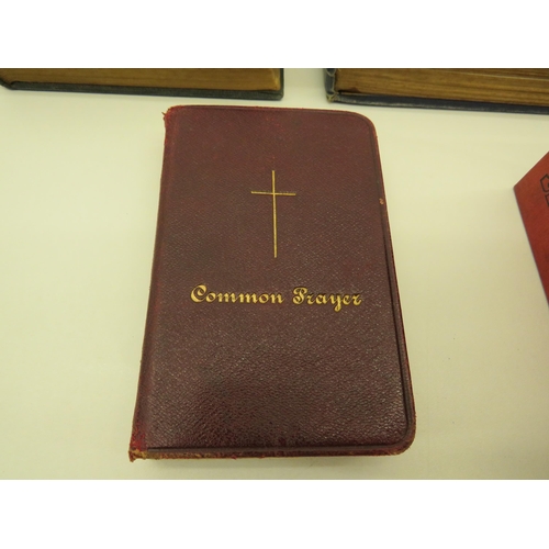 375 - SELECTION OF VINTAGE AND ANTIQUE BOOKS AND BIBLES INCLUDING WORKS OF ARISTOLE, COMMON PRAYER, HOLY B... 