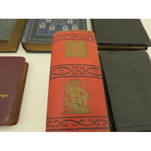 375 - SELECTION OF VINTAGE AND ANTIQUE BOOKS AND BIBLES INCLUDING WORKS OF ARISTOLE, COMMON PRAYER, HOLY B... 