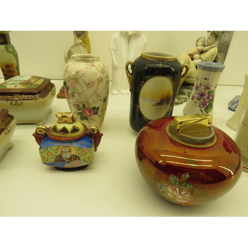 379 - TUB OF FIGURINES AND SMALL VASES INCLUDING WADE, COALPORT