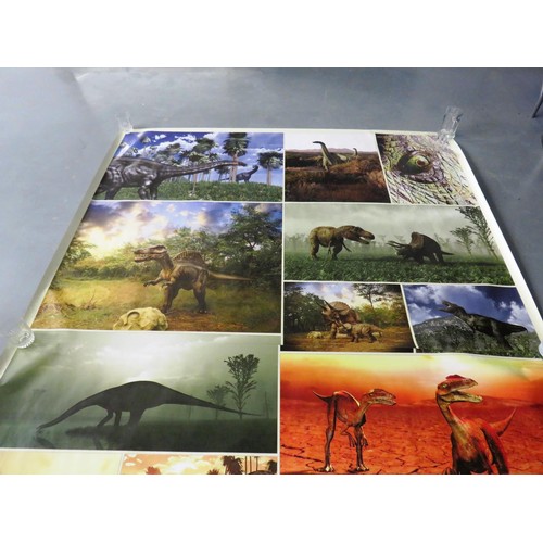 382 - 7 x DINOSAUR MURAL WALLPAPER INCLUDES WALLPAPER PAST AND INSTRUCTIONS