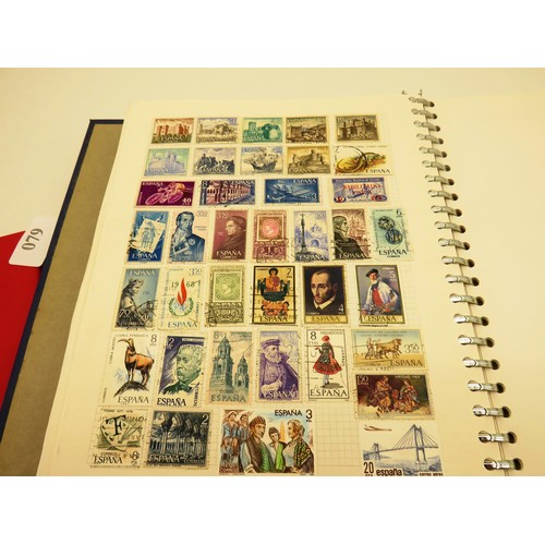 78 - BLUE STAMP ALBUM CONTAINS RARE STAMPS