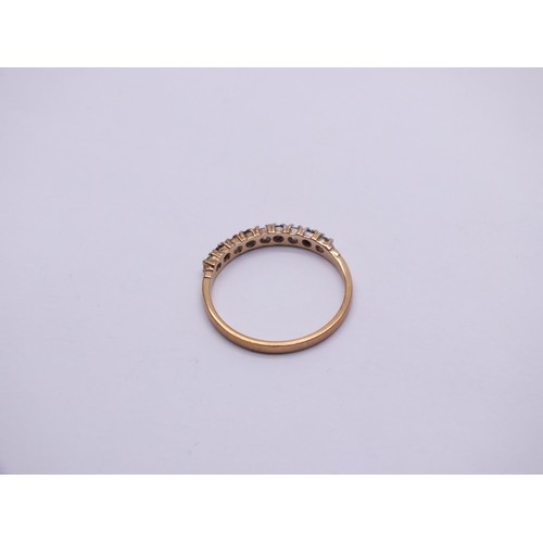 292 - 9CT GOLD HALF CZ ETERNITY RING SIZE N 1.1g