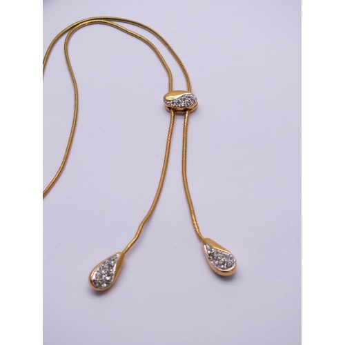 295 - GOLD PLATED SWAROVSKI NECKLACE