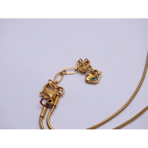 295 - GOLD PLATED SWAROVSKI NECKLACE