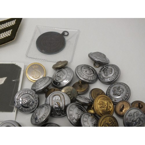 50 - VARIOUS MEDALS, BADGES AND BUTTONS