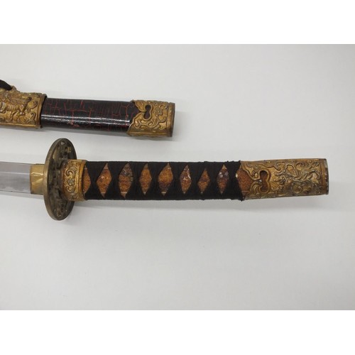 340 - SAMURAI SWORD WITH SCABBARD