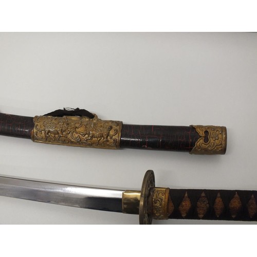 340 - SAMURAI SWORD WITH SCABBARD