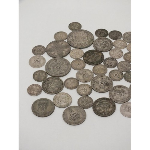 33 - LARGE LOT OF PRE 1947 SILVER COINS