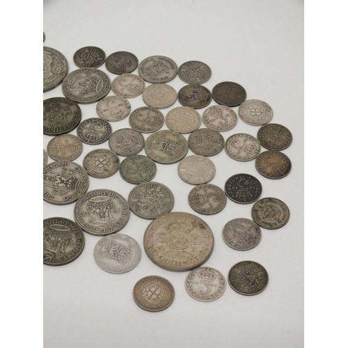 33 - LARGE LOT OF PRE 1947 SILVER COINS