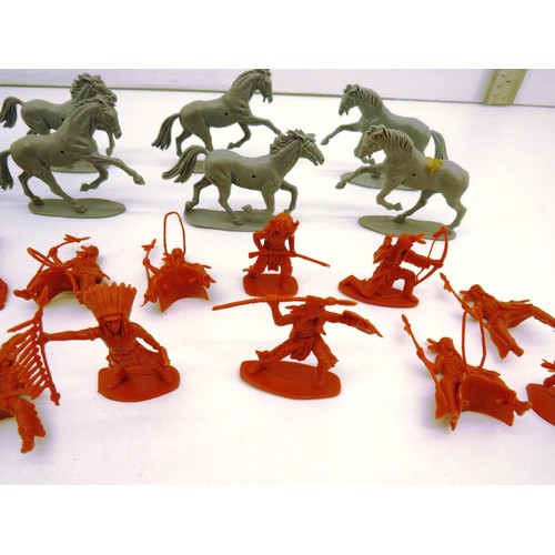 96 - BAG OF AIRFIX 1:32 COWBOY AND INDIANS ( APPROXIMATELY 30)