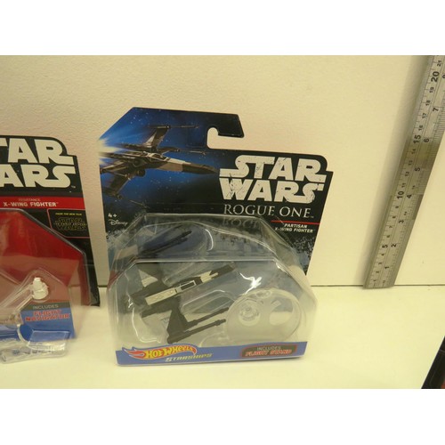 24 - SIX STARWARS DIECAST MODELS - AS NEW