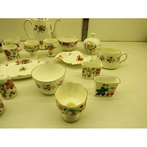 145 - JOB LOT OF ASSORTED TEA SETS TO INCLUDE MINTON HADDON HALL, SPRING BLOSSOM AND MARLOW PLUS A BUNNYKI... 