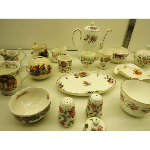 145 - JOB LOT OF ASSORTED TEA SETS TO INCLUDE MINTON HADDON HALL, SPRING BLOSSOM AND MARLOW PLUS A BUNNYKI... 