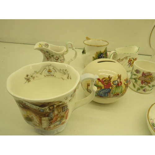 145 - JOB LOT OF ASSORTED TEA SETS TO INCLUDE MINTON HADDON HALL, SPRING BLOSSOM AND MARLOW PLUS A BUNNYKI... 