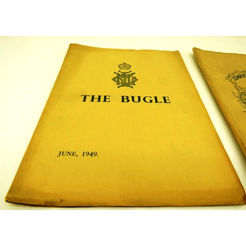 154 - TEN VARIOUS COPIES OF 'THE BUGLE' THE JOURNAL OF THE KINGS OWN YORKSHIRE LIGHT INFANTRY  DATING BETW... 