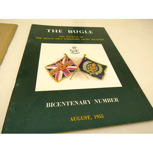 154 - TEN VARIOUS COPIES OF 'THE BUGLE' THE JOURNAL OF THE KINGS OWN YORKSHIRE LIGHT INFANTRY  DATING BETW... 