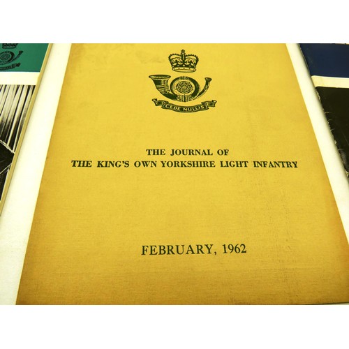 154 - TEN VARIOUS COPIES OF 'THE BUGLE' THE JOURNAL OF THE KINGS OWN YORKSHIRE LIGHT INFANTRY  DATING BETW... 