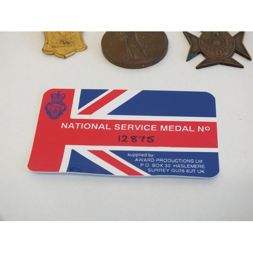 242 - COLLECTION OF MEDALS INCLUDING NATIONAL SERVICE