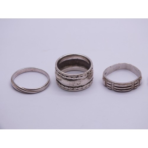 283 - 8 x ASSORTED 925 STERLING SILVER RINGS