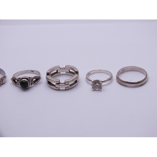 283 - 8 x ASSORTED 925 STERLING SILVER RINGS