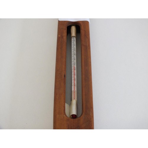 217 - WOODEN BOBBIN THERMOMETER