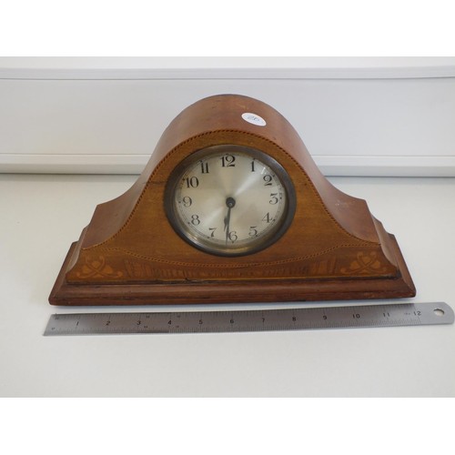 220 - INLAID MANTLE CLOCK - WORKING