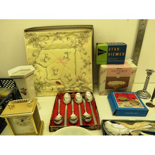 178 - JOBLOT OF MISCELLANEOUS INCLUDES CUTLERY, CERAMICS, STAR VIEWER, TOOLS ETC