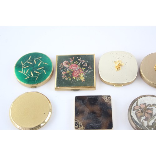 425 - 13 x Assorted Vintage COMPACT MIRRORS Inc Tower Bridge, Floral, Green Etc