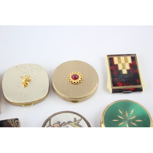 425 - 13 x Assorted Vintage COMPACT MIRRORS Inc Tower Bridge, Floral, Green Etc