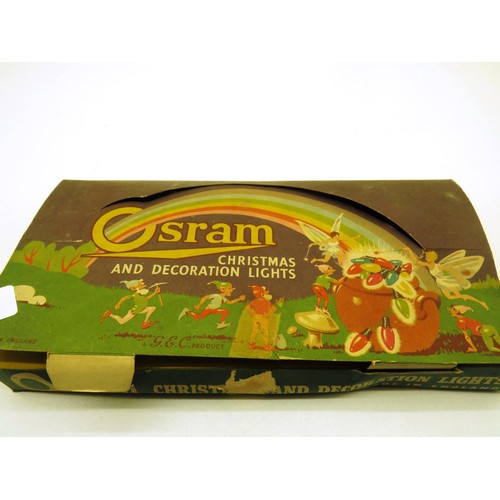 187 - VINTAGE OSRAM CHRISTMAS LIGHTS IN ORIGINAL BOX WITH SPARE BULBS